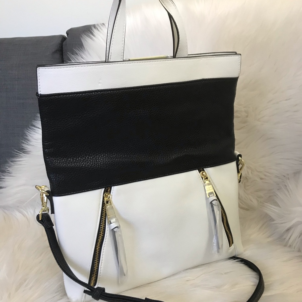 Steve Madden Black and White Crossbody Clutch Bag - Picture 2 of 4